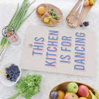 This Kitchen Is For Dancing (Blue Pink) Cutting Board Gallery Image 2