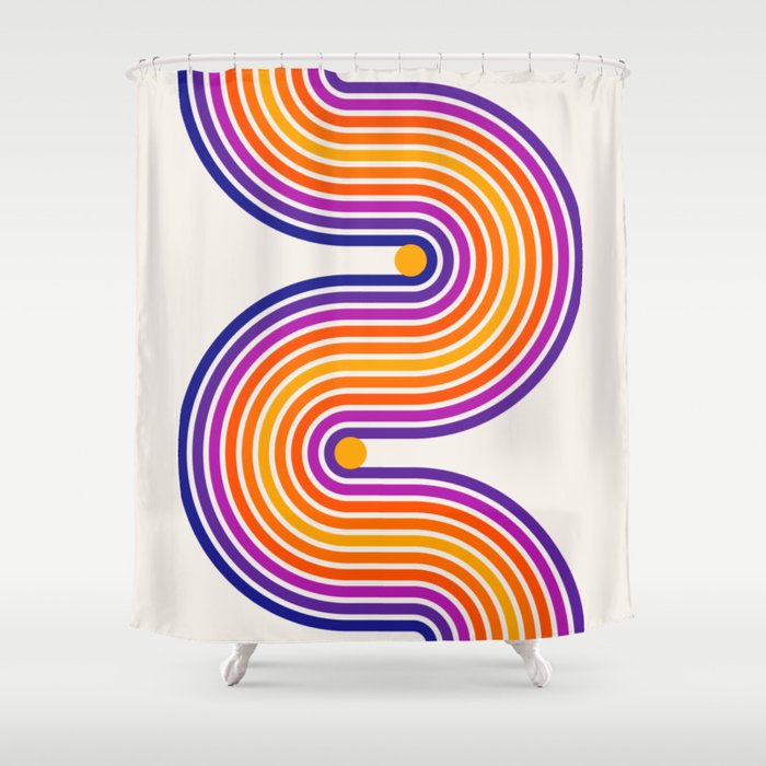 The Groove: Retro 80s Edition Shower Curtain Gallery Image 1