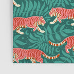 Tigers - pink, red, and jungle green Poster Gallery Image 3
