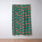 Tigers - pink, red, and jungle green Window Curtain Gallery Image 3