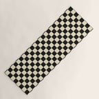 Checkers - Black and Cream Yoga Mat Gallery Image 1