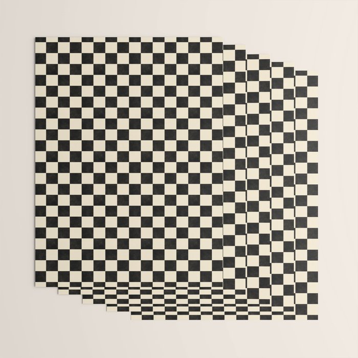 Checkers - Black and Cream Wrapping Paper Gallery Image 3
