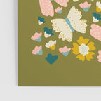 Floral Stripe - Olive  Poster Gallery Image 3