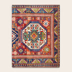 Three Medallion Kazak Southwest Caucasus Carpet Print Notebook Gallery Image 4