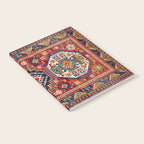 Three Medallion Kazak Southwest Caucasus Carpet Print Notebook Gallery Image 2