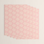 Simple Block Print Pastel Pink and Off- White Pattern Wrapping Paper Gallery Image 3