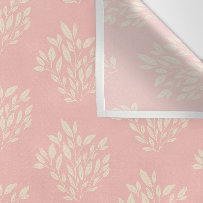 Simple Block Print Pastel Pink and Off- White Pattern Wall Tapestry Gallery Image 3