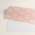 Simple Block Print Pastel Pink and Off- White Pattern Wrapping Paper Gallery Image 2