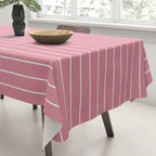 Minimal Arch XVIII 90s Pink Modern Geometric Lines Tablecloth Gallery Image 3