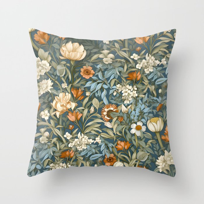 Countryside Blooms Renaissance Cottage Floral Throw Pillow Gallery Image 6