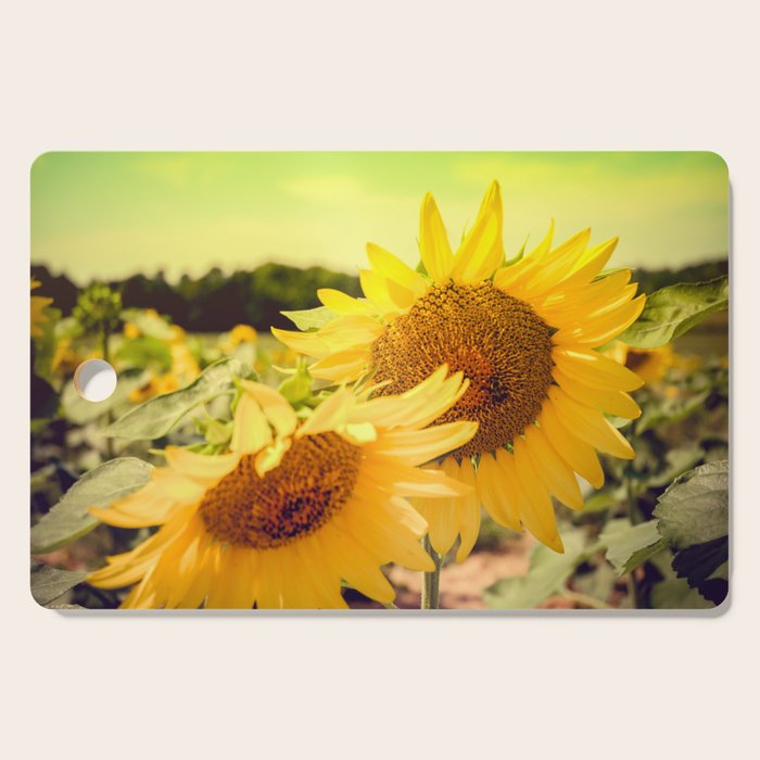 Yellow Summer Sunflower Cutting Board Gallery Image 1