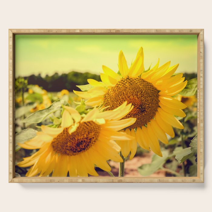 Yellow Summer Sunflower Serving Tray Gallery Image 1