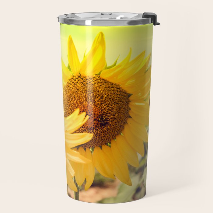 Yellow Summer Sunflower Travel Mug Gallery Image 2