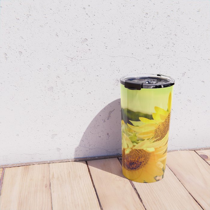 Yellow Summer Sunflower Travel Mug Gallery Image 4