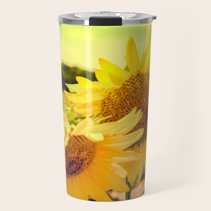 Yellow Summer Sunflower Travel Mug Gallery Image 1