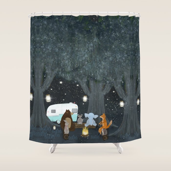 camping time Shower Curtain Gallery Image 1