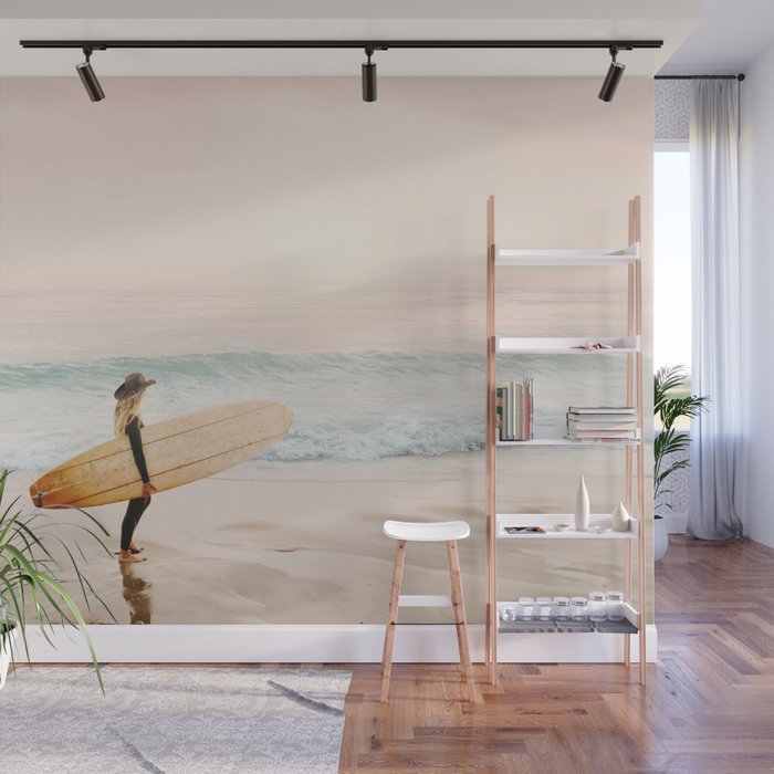 Surfer Girl Wall Mural Gallery Image 1