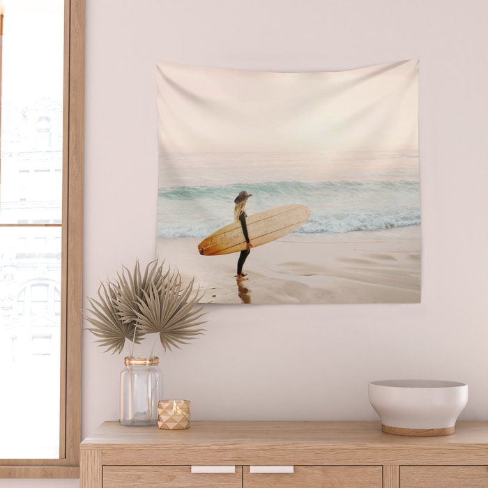 Surfer Girl Wall Tapestry Gallery Image 2
