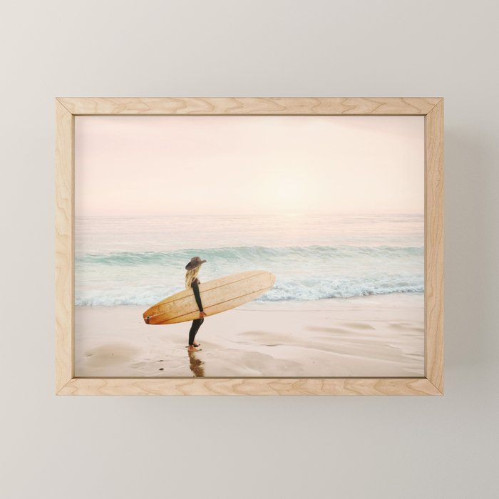 Surfer Girl Mini Art Print Gallery Image 1