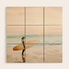 Surfer Girl Wood Wall Art Gallery Image 1