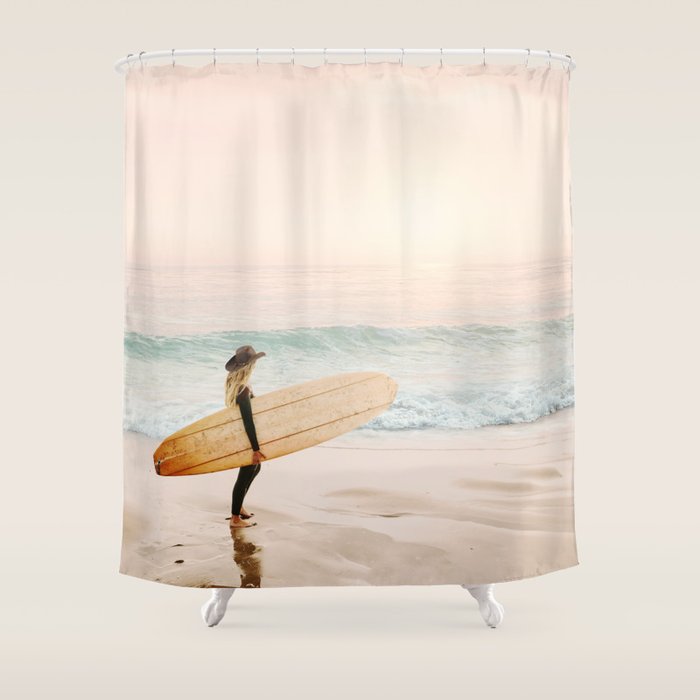 Surfer Girl Shower Curtain Gallery Image 1