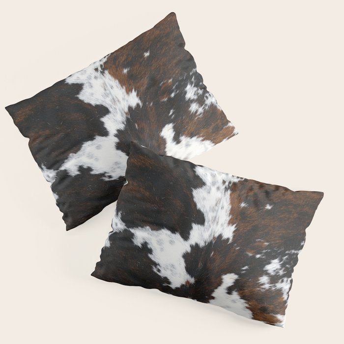 Brown Cowhide, Farmhouse decor Pillow Sham Gallery Image 1