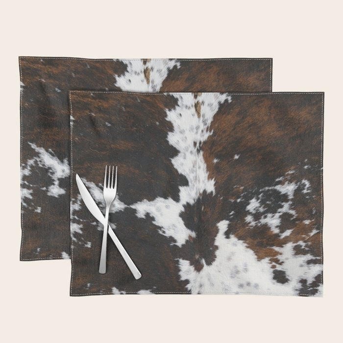 Brown Cowhide, Farmhouse decor Placemat Gallery Image 1