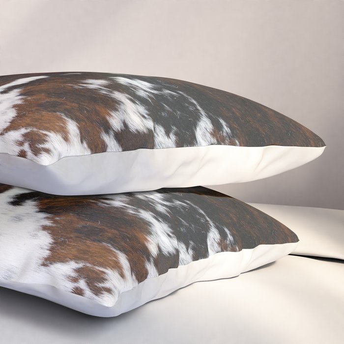 Brown Cowhide, Farmhouse decor Pillow Sham Gallery Image 3
