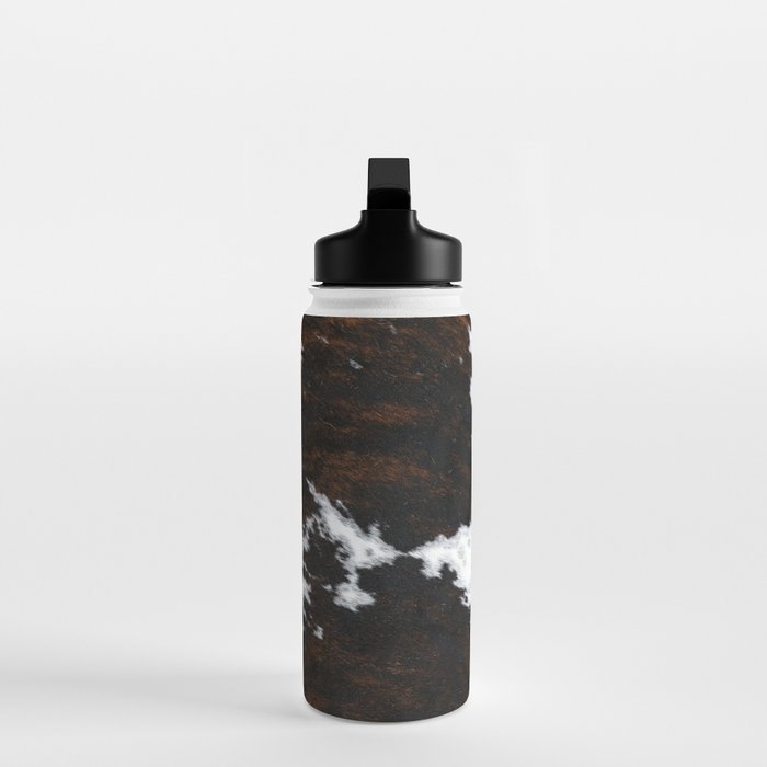Brown Cowhide, Farmhouse decor Water Bottle Gallery Image 3