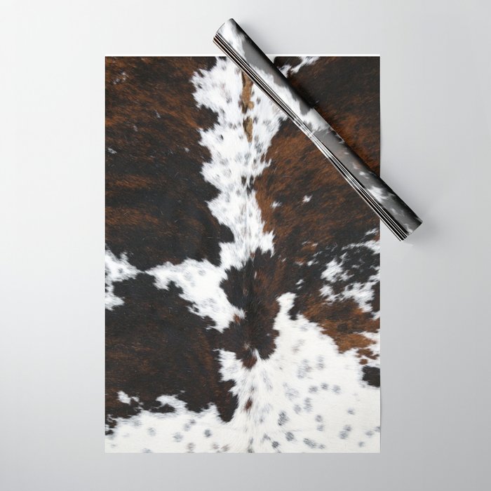 Brown Cowhide, Farmhouse decor Wrapping Paper Gallery Image 1