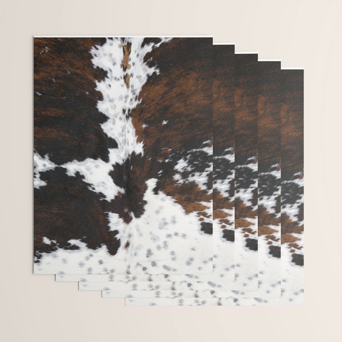 Brown Cowhide, Farmhouse decor Wrapping Paper Gallery Image 3