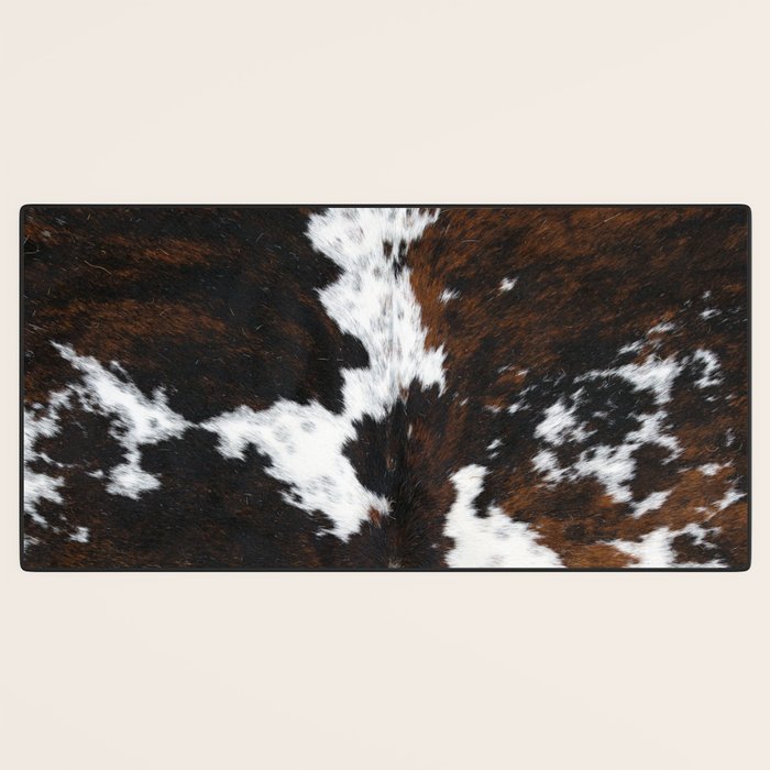 Brown Cowhide, Farmhouse decor Desk Mat Gallery Image 3