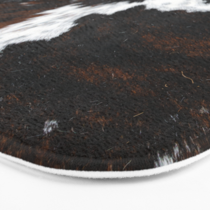 Brown Cowhide, Farmhouse decor Bath Mat Gallery Image 3