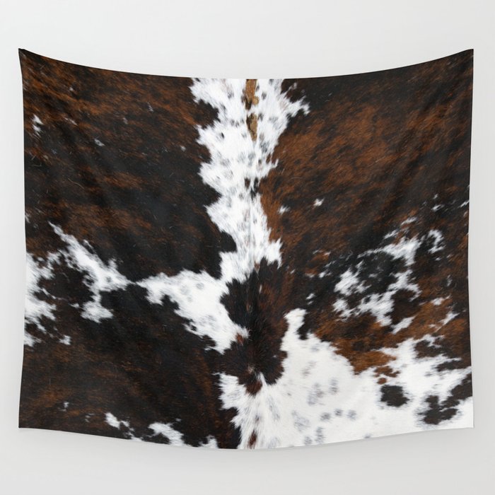 Brown Cowhide, Farmhouse decor Wall Tapestry Gallery Image 4