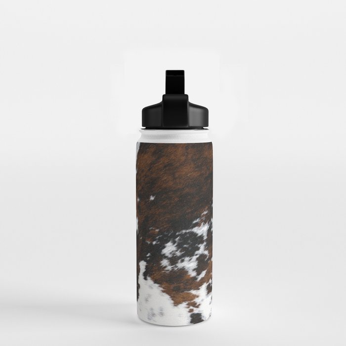 Brown Cowhide, Farmhouse decor Water Bottle Gallery Image 2