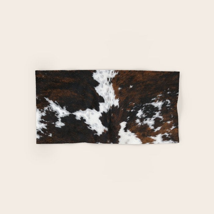 Brown Cowhide, Farmhouse decor Bath Towel Gallery Image 1