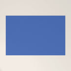 Retro Blue Solid Color Welcome Mat Gallery Image 1