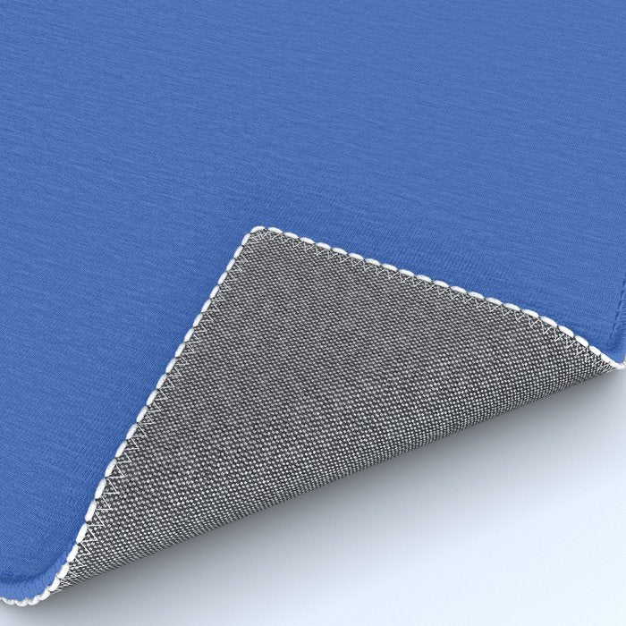 Retro Blue Solid Color Rug Gallery Image 4