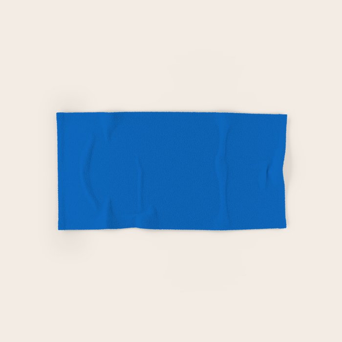 Retro Blue Solid Color Bath Towel Gallery Image 1