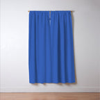 Retro Blue Solid Color Window Curtain Gallery Image 3