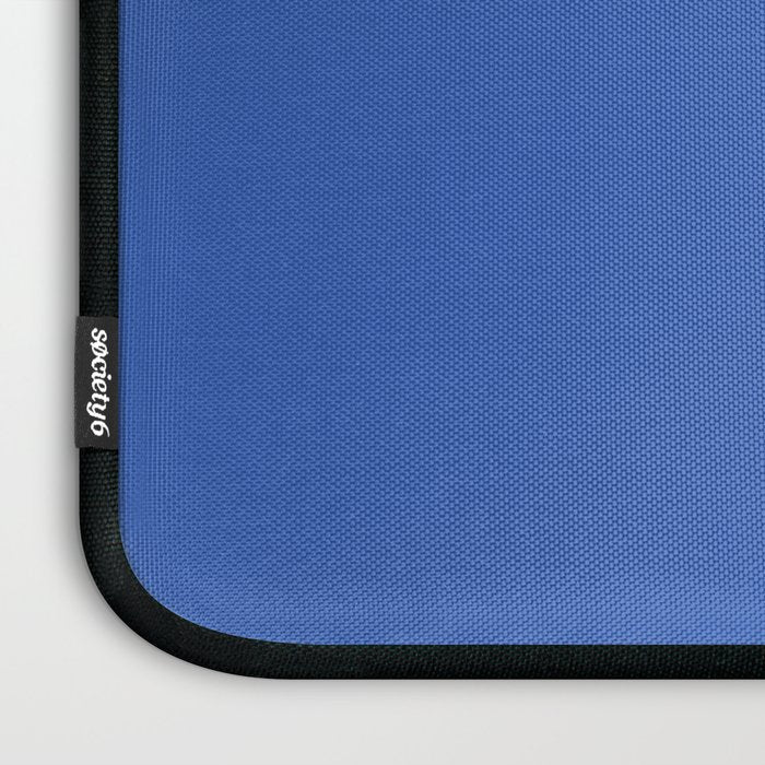 Retro Blue Solid Color Laptop Sleeve Gallery Image 3
