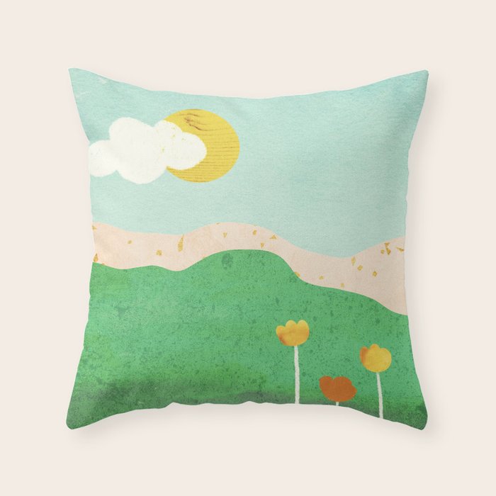 Sunny Day Throw Pillow Gallery Image 1