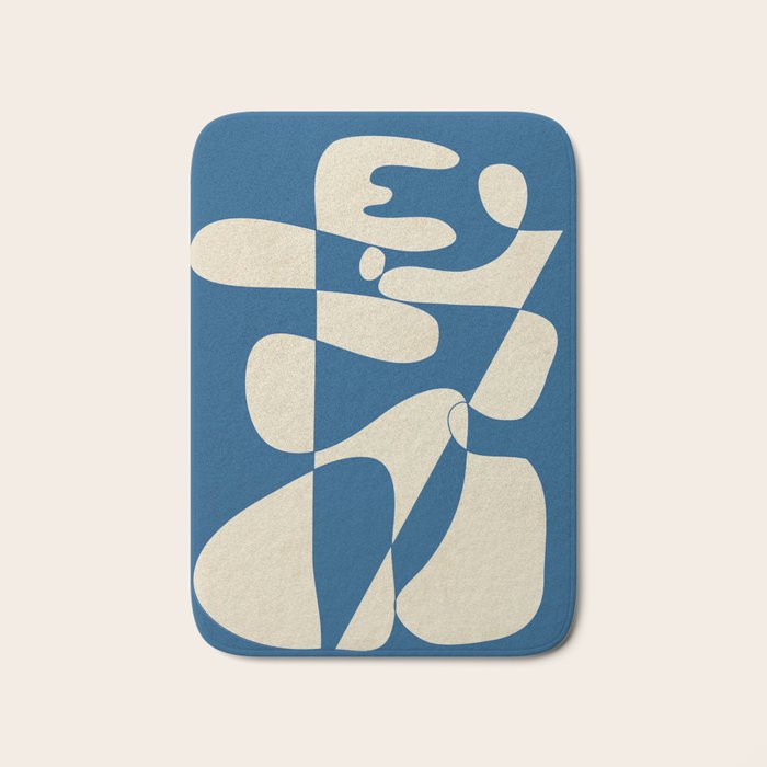 Modern Abstract Depth - Cobalt Bath Mat Gallery Image 1