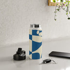 Modern Abstract Depth - Cobalt Water Bottle Gallery Image 4