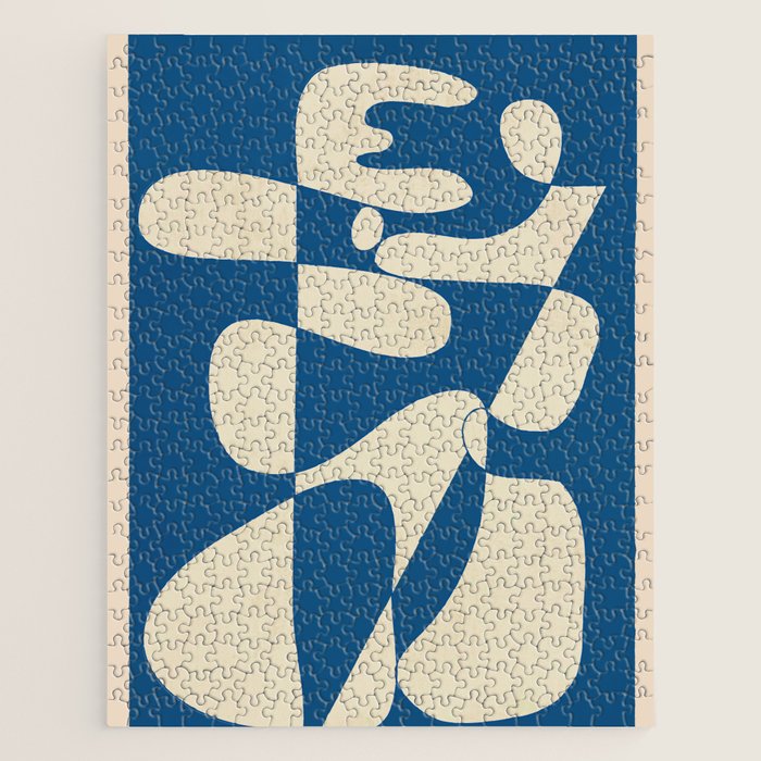 Modern Abstract Depth - Cobalt Jigsaw Puzzle Gallery Image 1