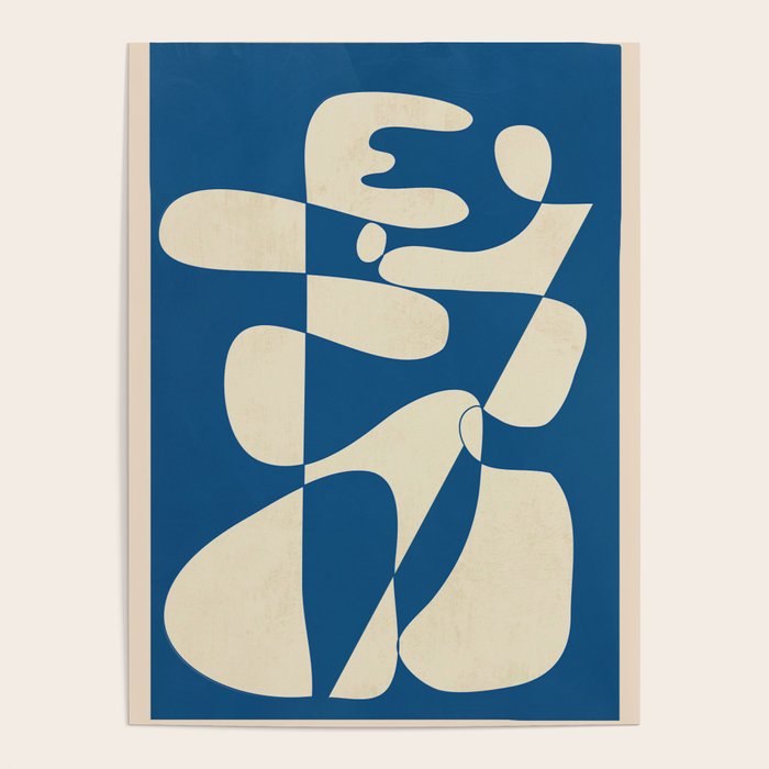 Modern Abstract Depth - Cobalt Poster Gallery Image 4