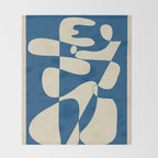 Modern Abstract Depth - Cobalt Throw Blanket Gallery Image 2