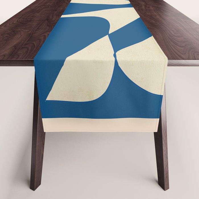 Modern Abstract Depth - Cobalt Table Runner Gallery Image 1