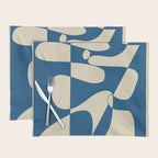 Modern Abstract Depth - Cobalt Placemat Gallery Image 1