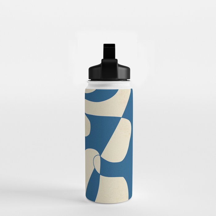 Modern Abstract Depth - Cobalt Water Bottle Gallery Image 2